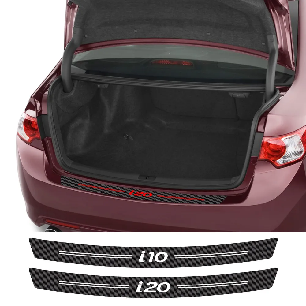 Car Trunk Trim Sticker For Hyundai i40 i30 i10 i20 IX35 IX20 Solaris Sonata Santafe Tuscani GDI Protector Cover Auto Accessories