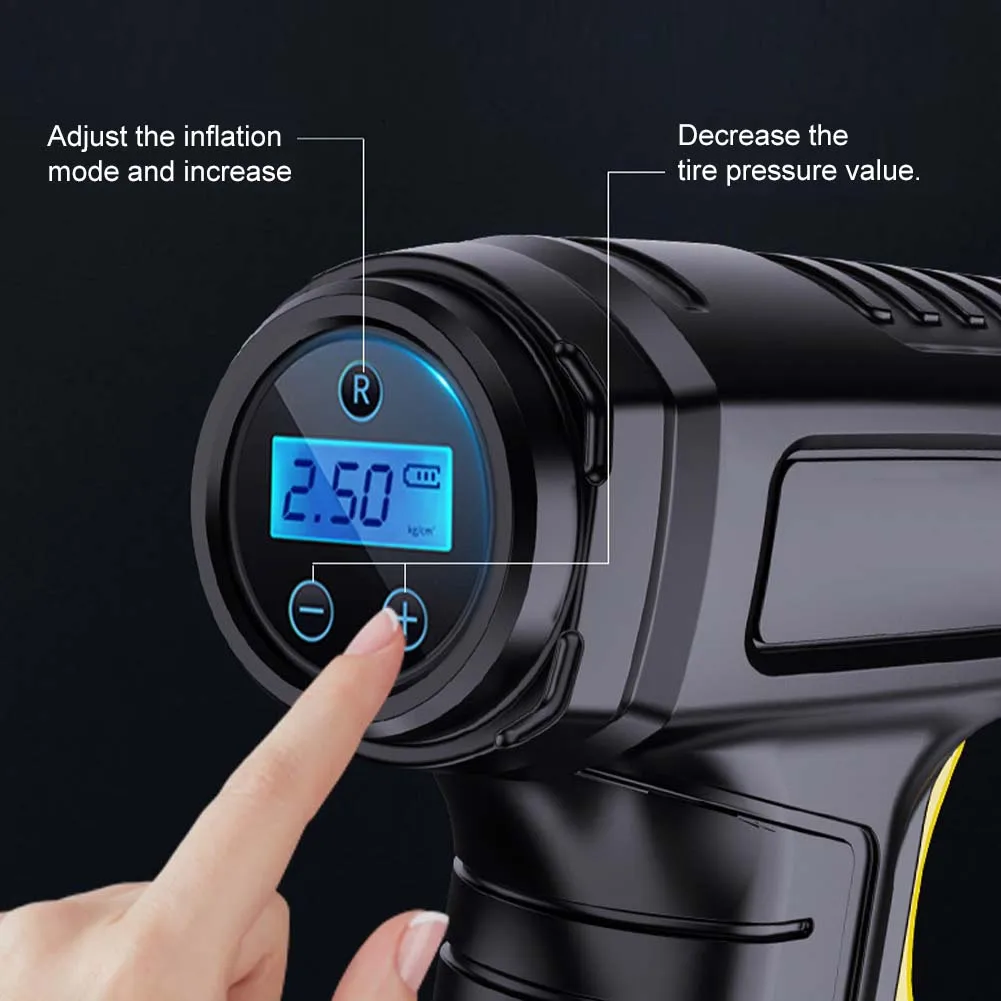 120w Car Tire Inflator Wired Car Air Compressor Auto Electric Inflatable Pump With Led For Car Motorcycles Bikes Car Accessories