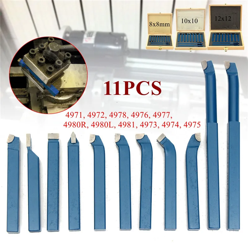 2025 11pcs/set 8/10/12mm P30 Carbide new Tip Cutter Turning Boring Bit Mini Metal Lathe Tool Set Carbide Metal Working Lathe Thread Tools