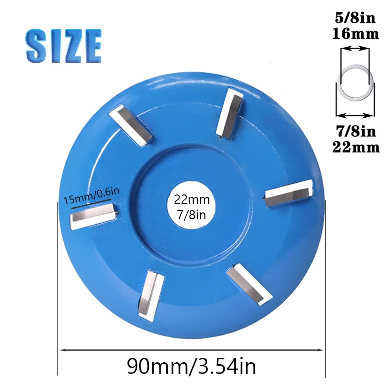 Teeth Wood Turbo Carving Disc Grinding Wheel mm Arbor Bushing Tea Tray for Shaping