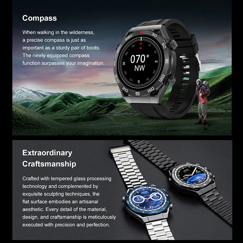 For Huawei Xiaomi NFC Smart Watch Men GPS Tracker AMOLED 454*454 HD Screen Heart Rate ECG+PPG Bluetooth Call SmartWatch 2023 New