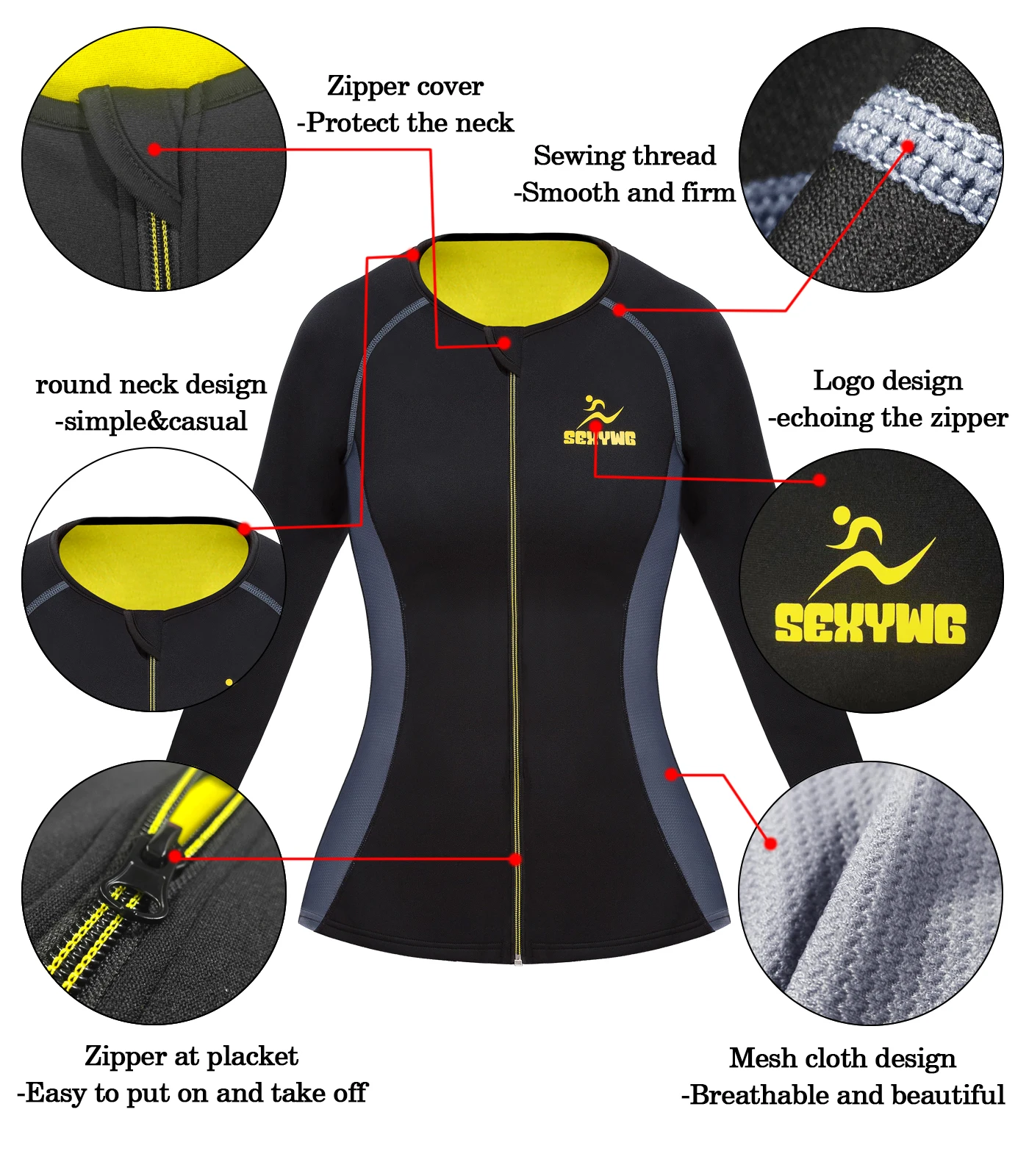 SEXYWG Neoprene Sauna 2025 new Shirt Women Weight Loss Top Body Shaper Waist Trainer Sweat Shirt Fat Burning Slimming Shirt