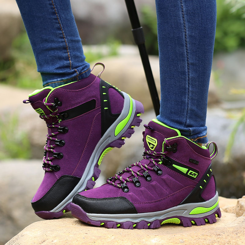 Outdoor Camping Hiking Shoes Ladies Work Shoes Sports Leisure Hiking Shoes Ladies Non-slip Cushioning Walking Boots Women Boots