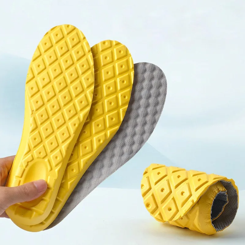 4Pcs Soft Latex Memory Foam Insoles Women Men Sport 2025 Running Foot Support Shoe Pad Breathable Orthopedic new Feet Care Insert Cushion