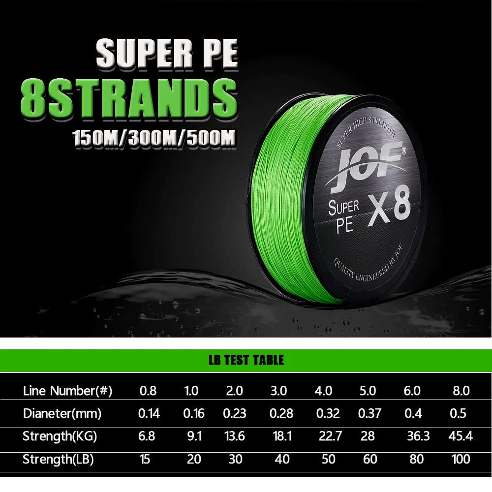JOF Fishing Braided Fishing Line 300M new 150M 8 Strands Multifilamento 0.14mm - 0.50mm 2025 for carp fishing Super Strong 15LB-100LB