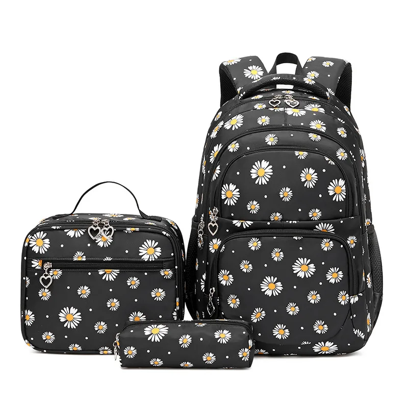 3 2025 Pcs Set Children's new Backpacks Cute Student School Bag for Girls Waterproof School bags With Lunch bag Pencil Case