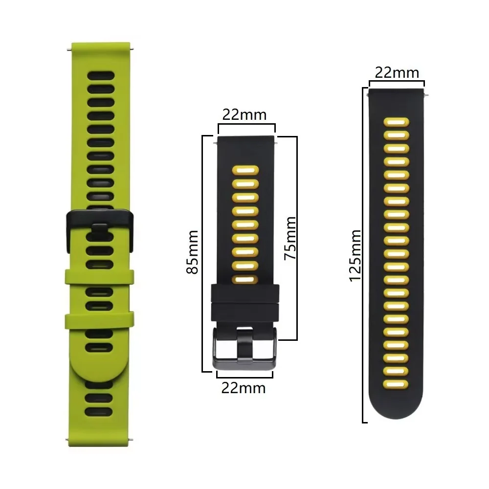 22mm Strap For Honor Watch GS 3 / GS Pro Silicone Quick Release Sport Band For Huawei GT 2 2E / Honor Magic 1 2 46mm Bracelet