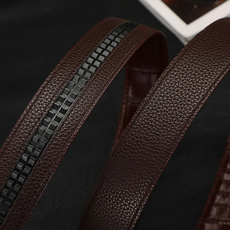Hongmioo No Buckle 3.5cm Width 2025 Cowskin Genuine new Leather Belt Men Without Automatic Buckle Strap Male