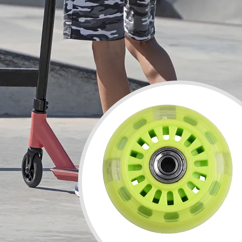 Kid Scooter Wheel Flash Wheel Mute Wheels For Micro Scooter Night Flashing Light Kid Car Toy Wheel Scooters Accessories