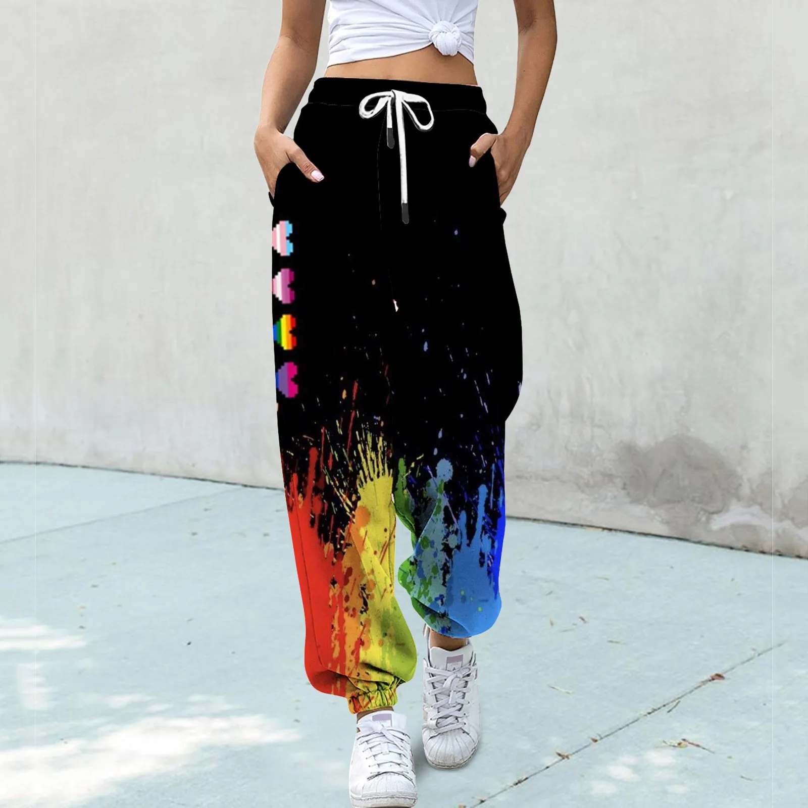 Prints Pockets High 2025 new Waist Pants For Women Plus Size Gyms Athletic Fit Jogger Trousers Women Sweatpants Pantalones De Mujer
