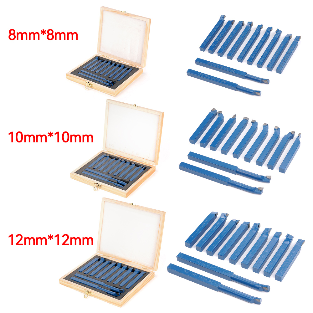 2025 11pcs/set 8/10/12mm P30 Carbide new Tip Cutter Turning Boring Bit Mini Metal Lathe Tool Set Carbide Metal Working Lathe Thread Tools