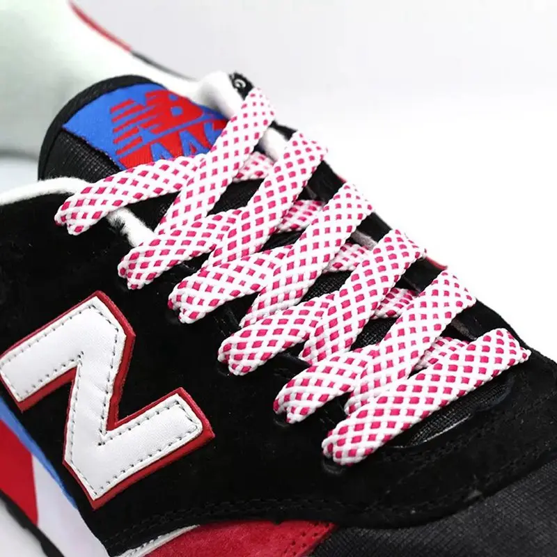 1Pair Double layer Hollow Shoelaces Flat Laces for Shoes Dual Coloured Shoe laces White Black Sneakers Shoelace 100/120/140CM