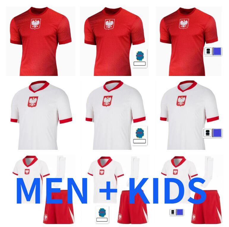poland 2024 2025 LEWANDOWSKI Soccer Jerseys MEN KIDS KIT Polonia ZIELINSKI MILIK ZALEWSKI SZYMANSKI Polish football Shirt Polen uniform boy 24 25 Pologne BEDNAREK