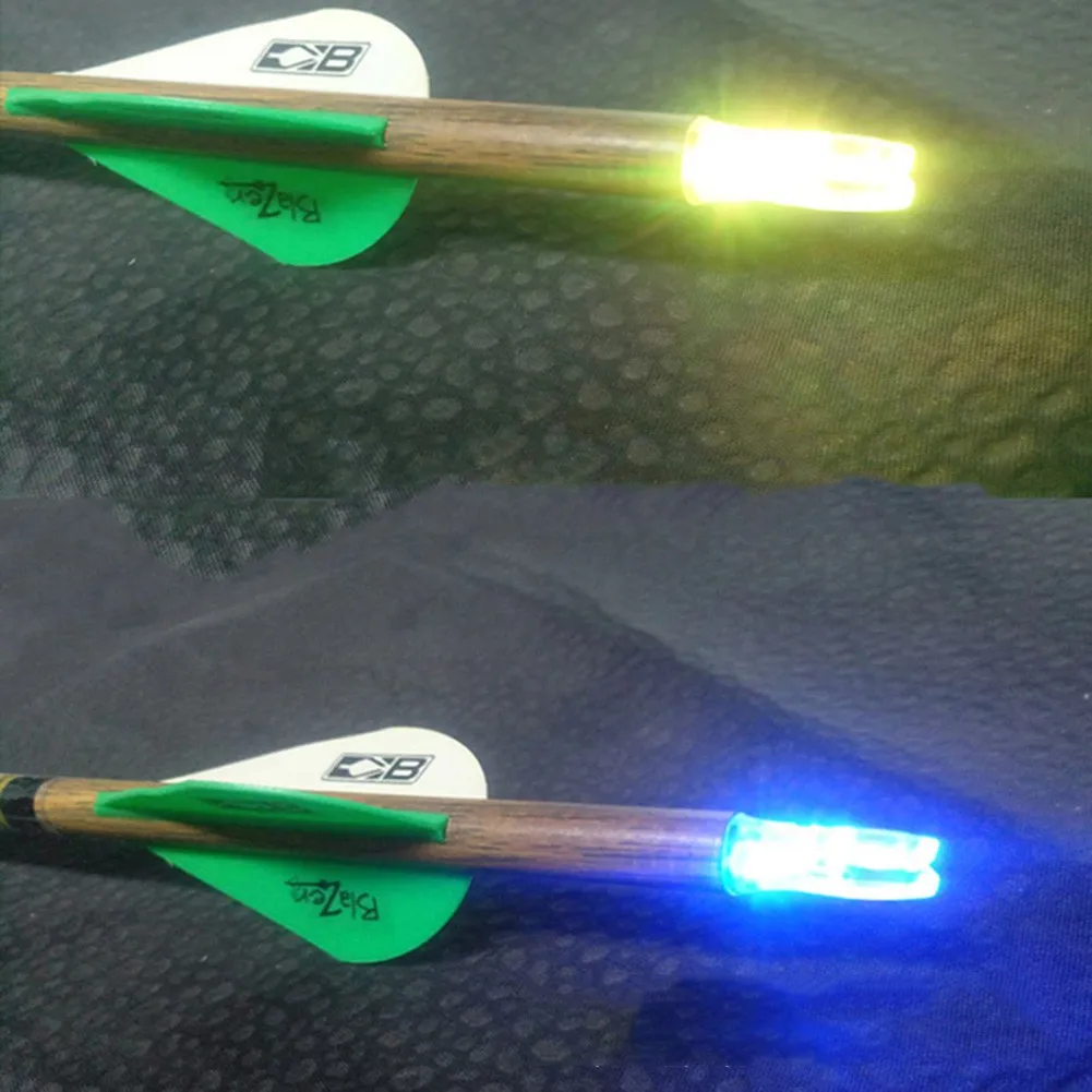 12pcs LED Arrow Nock Tail Multicolor 48 Hours Lighted Nocks 6.2mm Light Weight For Light Accessories