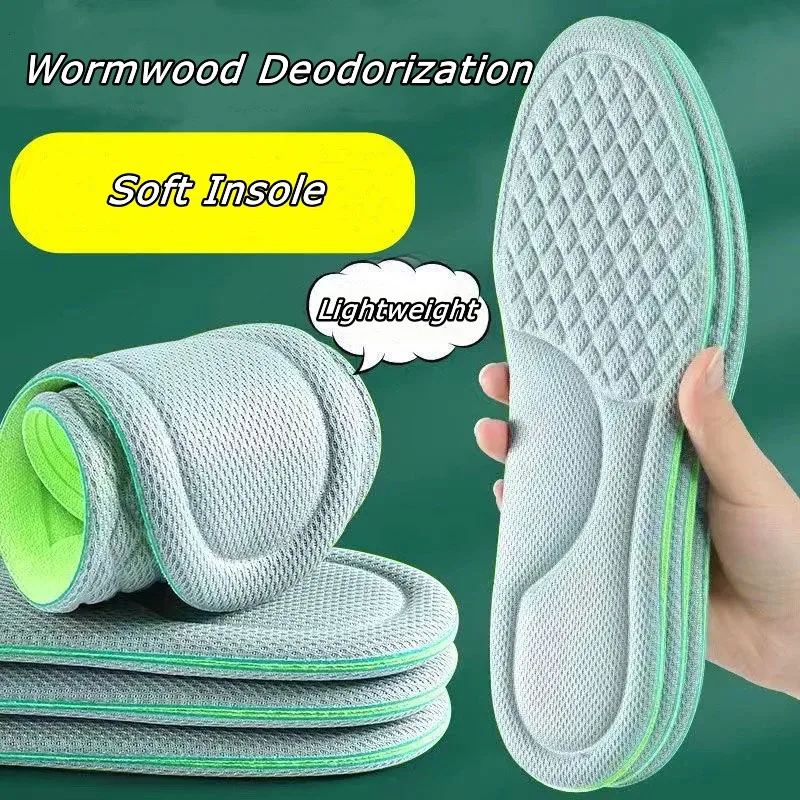 New 4D Massage Sport 2025 Insoles for Shoes Sweat-Absorbing Breathable Deodorant Insole for Feet new Growing Sole Sponge Shoe Inserts Pad