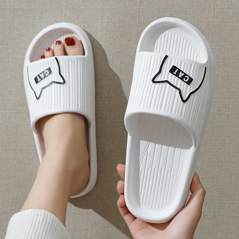Summer Slippers Thick Platform Sandals Women Summer 2023 Home Slippers Indoor Eva Soft-Soled Couple Non-Slip Slipper Flip Flops