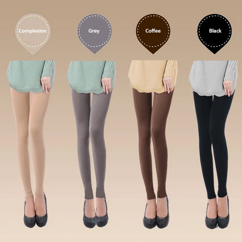 Tights Warm Women's Ladies Tights Leggings Soft Pantyhose Fake ddmysmile Translucent Pantyhose Thermal Stockings Dropshipping Smile