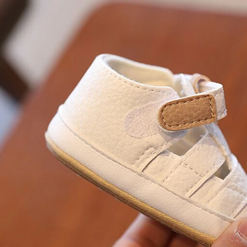 New Baby Sandals Baby Shoes Baby Boy Girl Sandals PU Soft Bottom Sole Anti-Slip Infant First Walker Crib Shoes Newborn Moccasins
