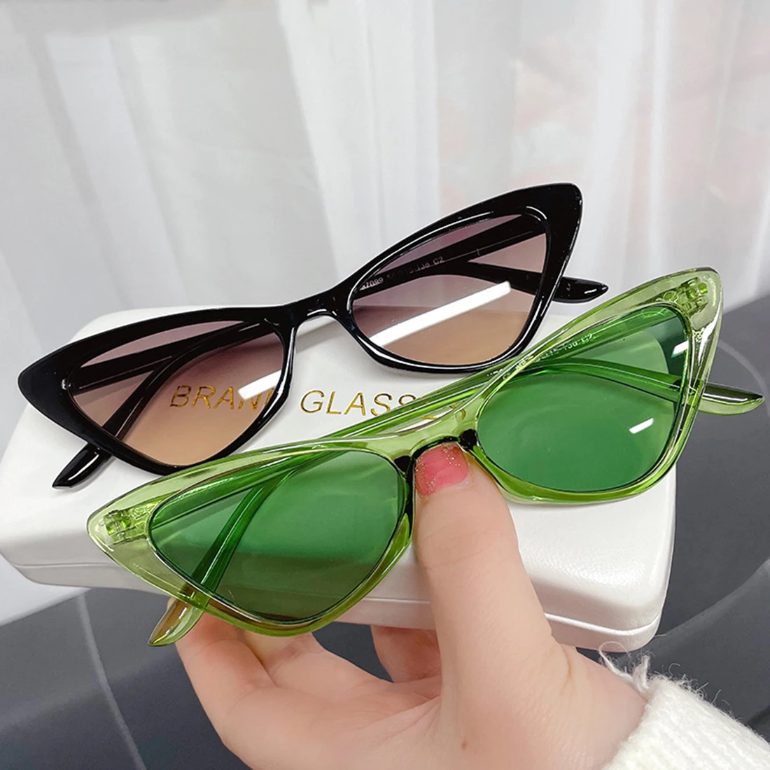 New Vintage Cat Eye Sunglasses Sun Glasses Brand Designer Eyeglasses Women Shades Female Eyewear Uv400 Glasses Outdoor Goggles
