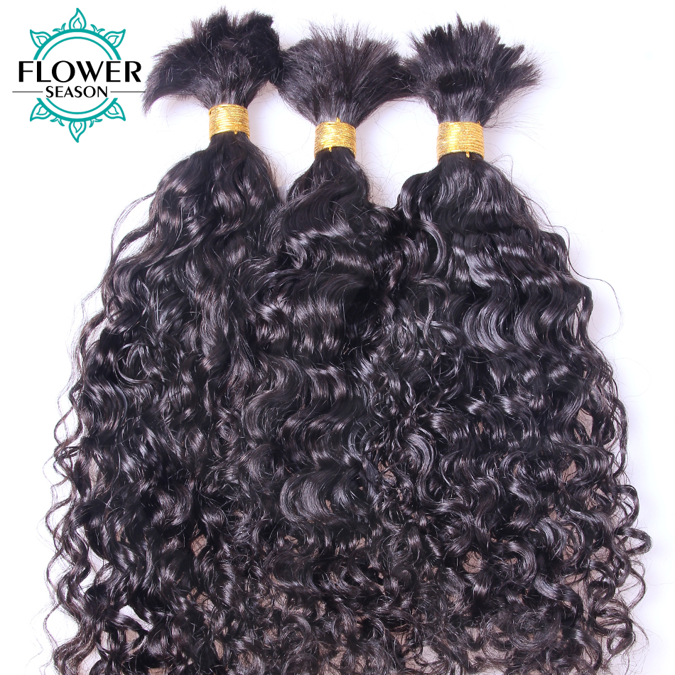 Bulk Human Hair For Braiding Curly Hair Wholesale For Boho Braids Double Drawn Full End 1/3 Bulk Hair Bundles Extensions No Weft