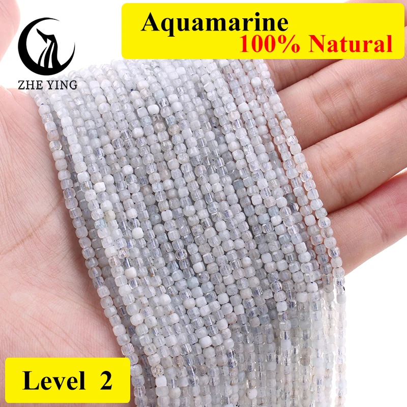 2.5mm Square Natural Stone Beads Small Faceted Gemstone Beads for Jewelry Making Diy Bracelet Handmade