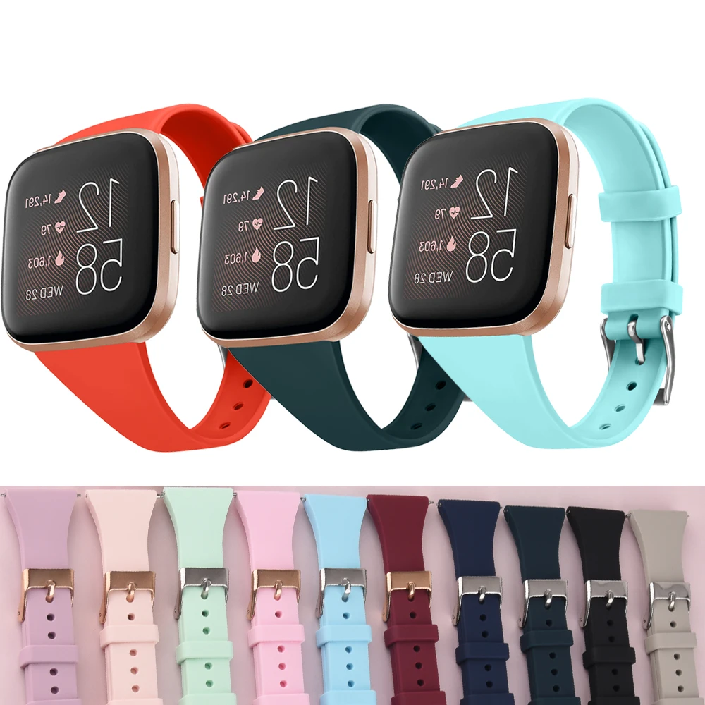For Fitbit Versa 2 Versa Lite Watch Band Silicone Band Waterproof Women Men Bracelet for Fitbit Versa SE/1 Watchband Accessories