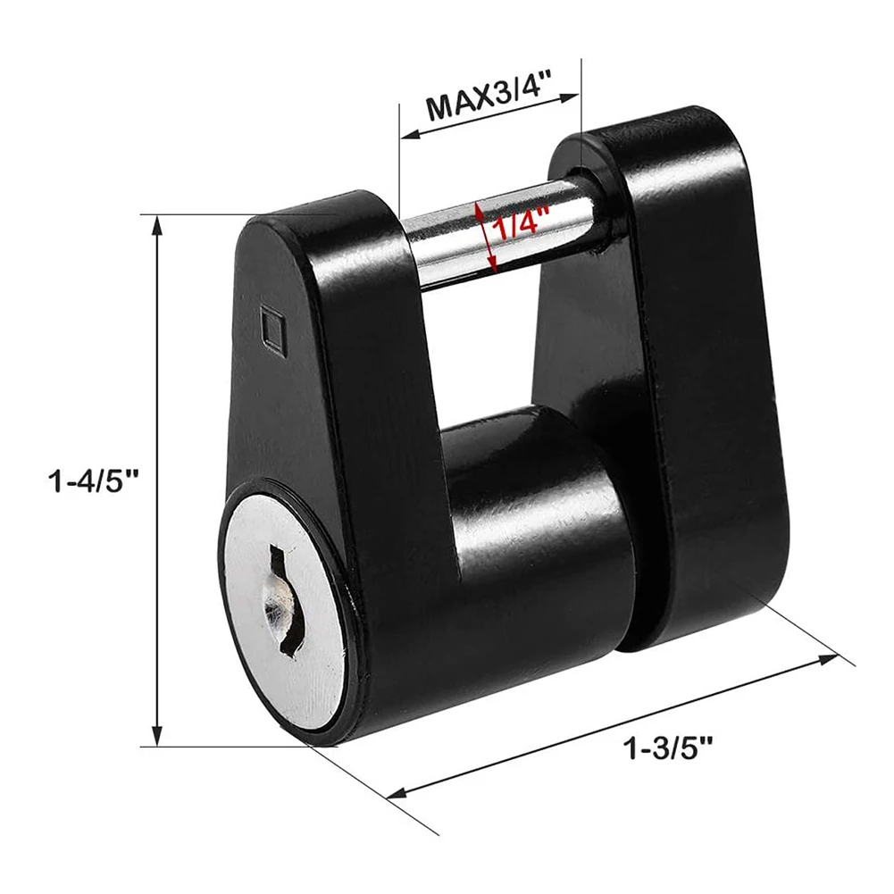 Anti-theft Trailer Hitch Lock Hitch Security Protector 1/4 Inch for RV Truck