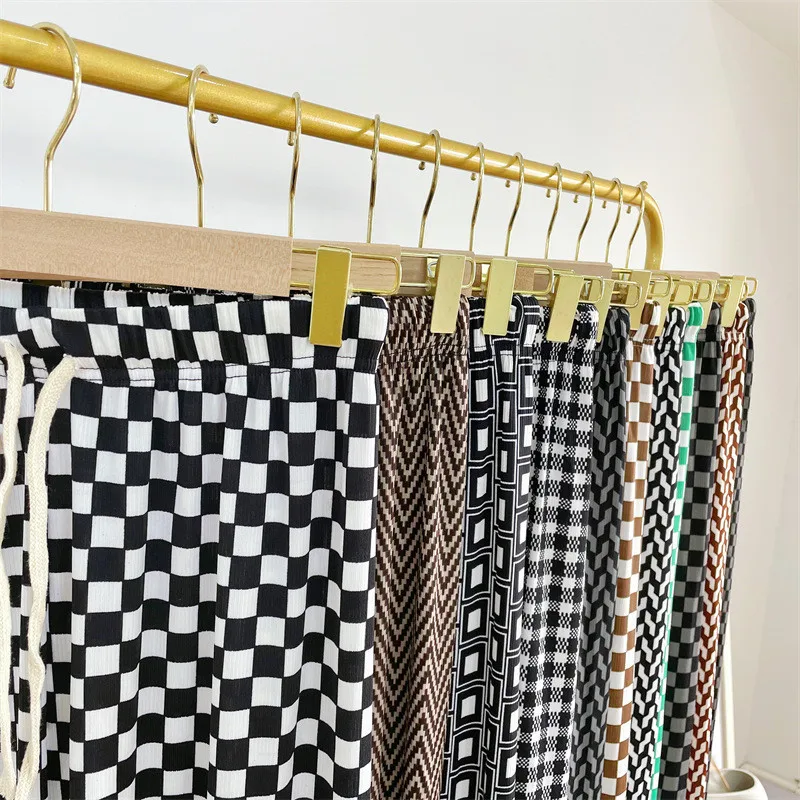 Plaid Pants new Women Spring Summer Loose 2025 Cool Trousers
