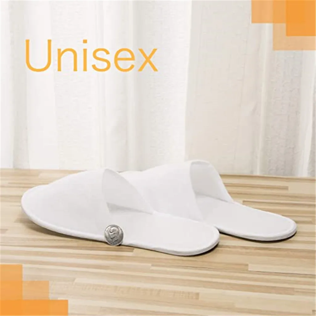 5-100Pairs Disposable Travel Hotel Slippers White new Towelling Closed Toe 2025 Spa Shoes Bathroom Sets Washroom Shower Bath Accessories