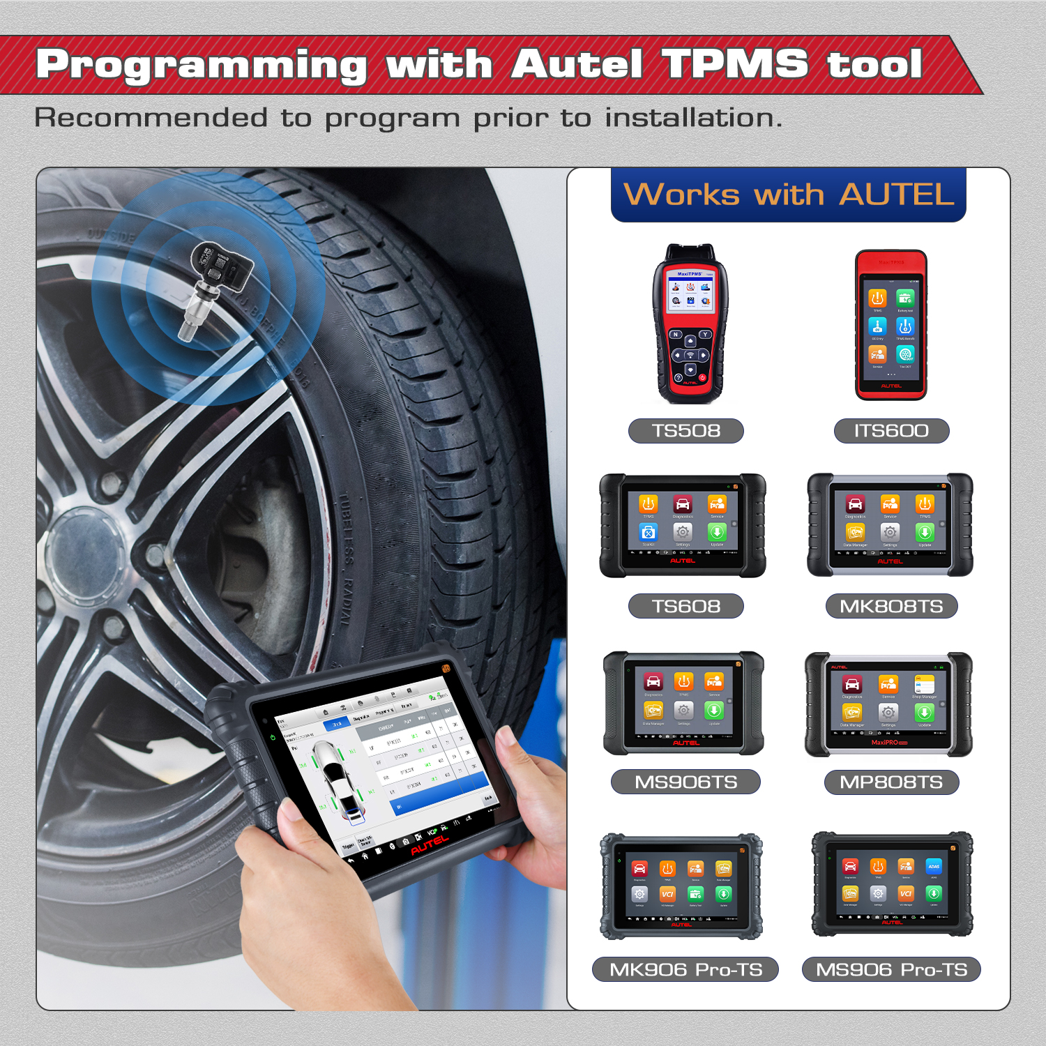 MX Sensor Autel 4PC/8PC 433MHZ+315 MHZ 2in1Mx-Sensor TPMS Tire Repair Tool Automotive Accessory For TS501 TS508 Pad 808S TS smile 433MHZ+315 2in1Mx-