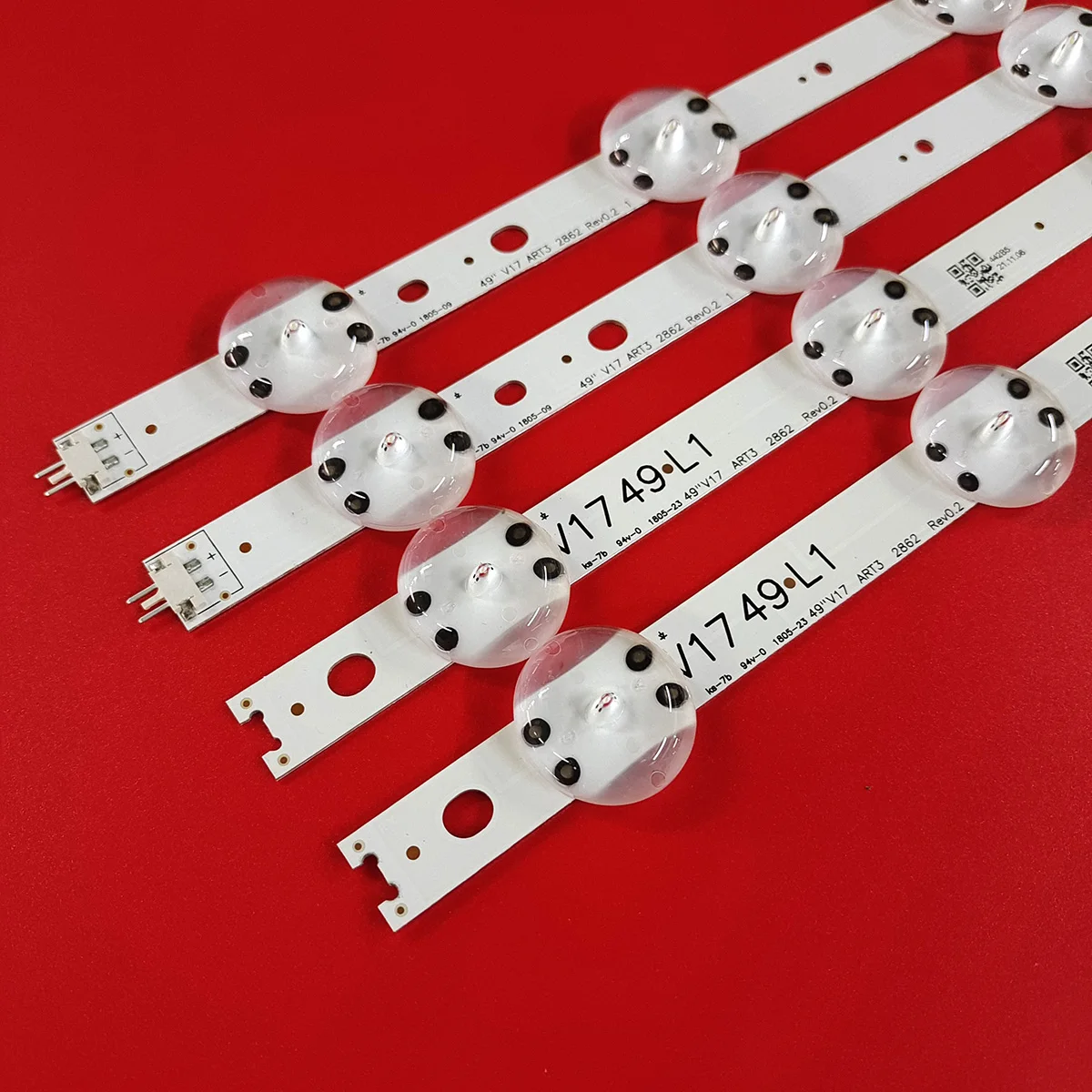 4Pcs/1Set LED Backlight Strips for LG 49" TV V17 ART3 2862 REV0.2 6916L-2862A 6916L-2863A 49UJ6565 49UJ651V 49UJ670V 49UJ701V