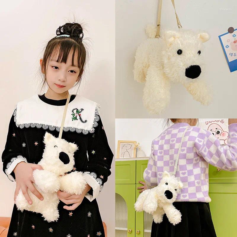 Free Shipping Women Cartoon Small Dog Bag Girl Plush Cute Puppy Gift Women's Casual Shoulder Fashion Bags Designer Bag Luxury Bag Tote Bag