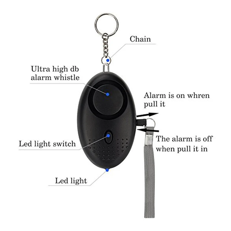 Anti-attack Security Security Alarm Emergency Alarm Personal Defense Alarm Compact Reliable Panic Alarm 130db Loud Siren