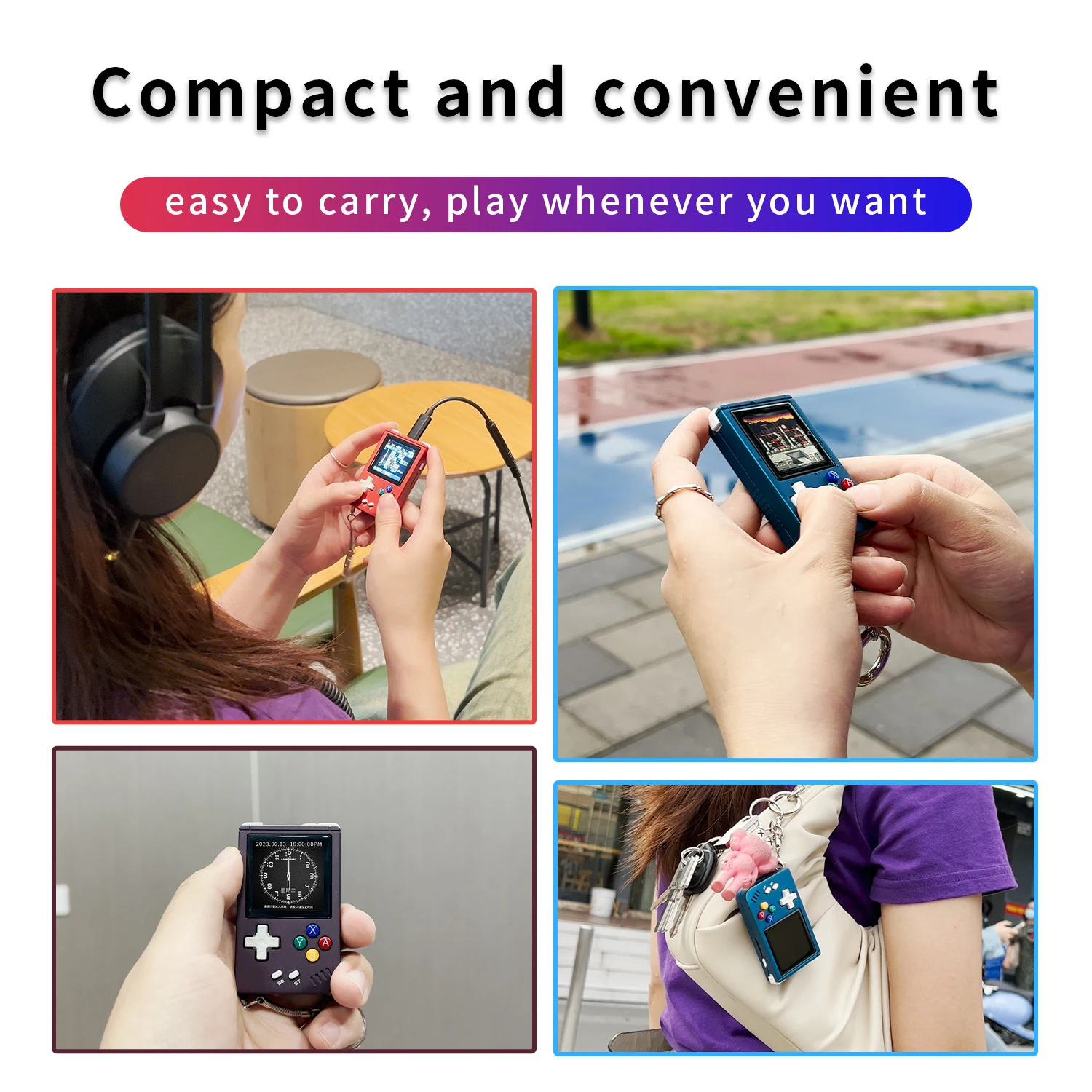 Anbernic RG Nano RGNano 1.54'' IPS Linux System 1050mAh Portable Video Game Console Retro Mini Handheld Game Players 5000+ Games