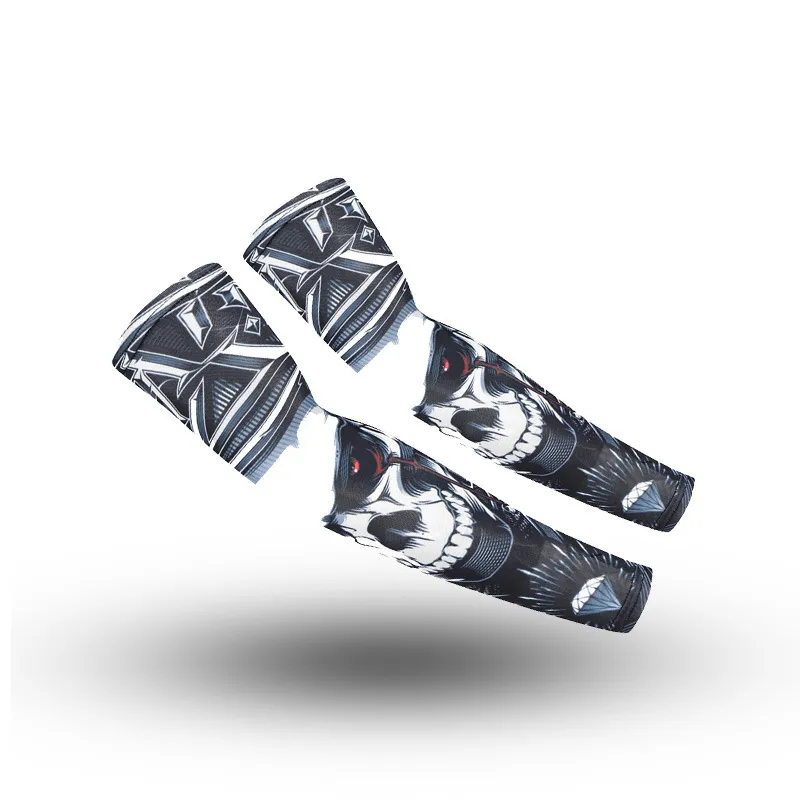 2PCS Breathable UV 2025 Protective Tattoo Arm Sleeve Driving Running Vissen Fietsen Mouwen Basketball Cover new Skull Fishing Arm Sleeves
