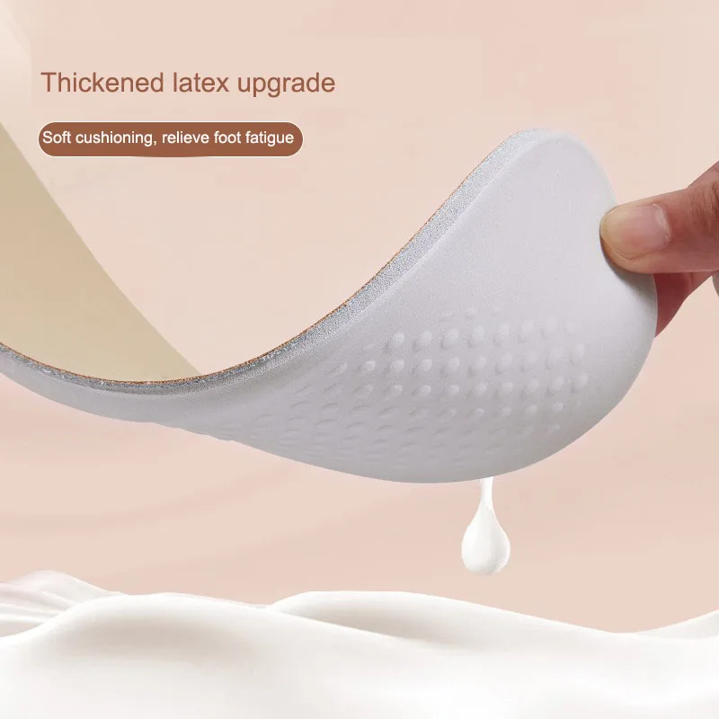 Latex Insole for Feet Leather 2025 Shoe Sole Inserts Soft Cowhide Sports new Shock Absorbing Plantar Fasciitis Template Insoles for Shoes