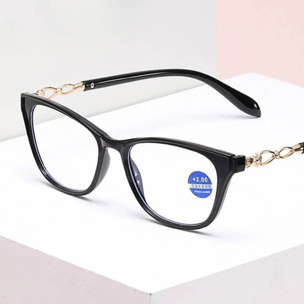 2025 Trendy Cat Eye Anti-Blue Light Blocking Reading Glasses new Women Men Square Optical Presbyopic Eyeglass Computer Hyperopia Eyewear