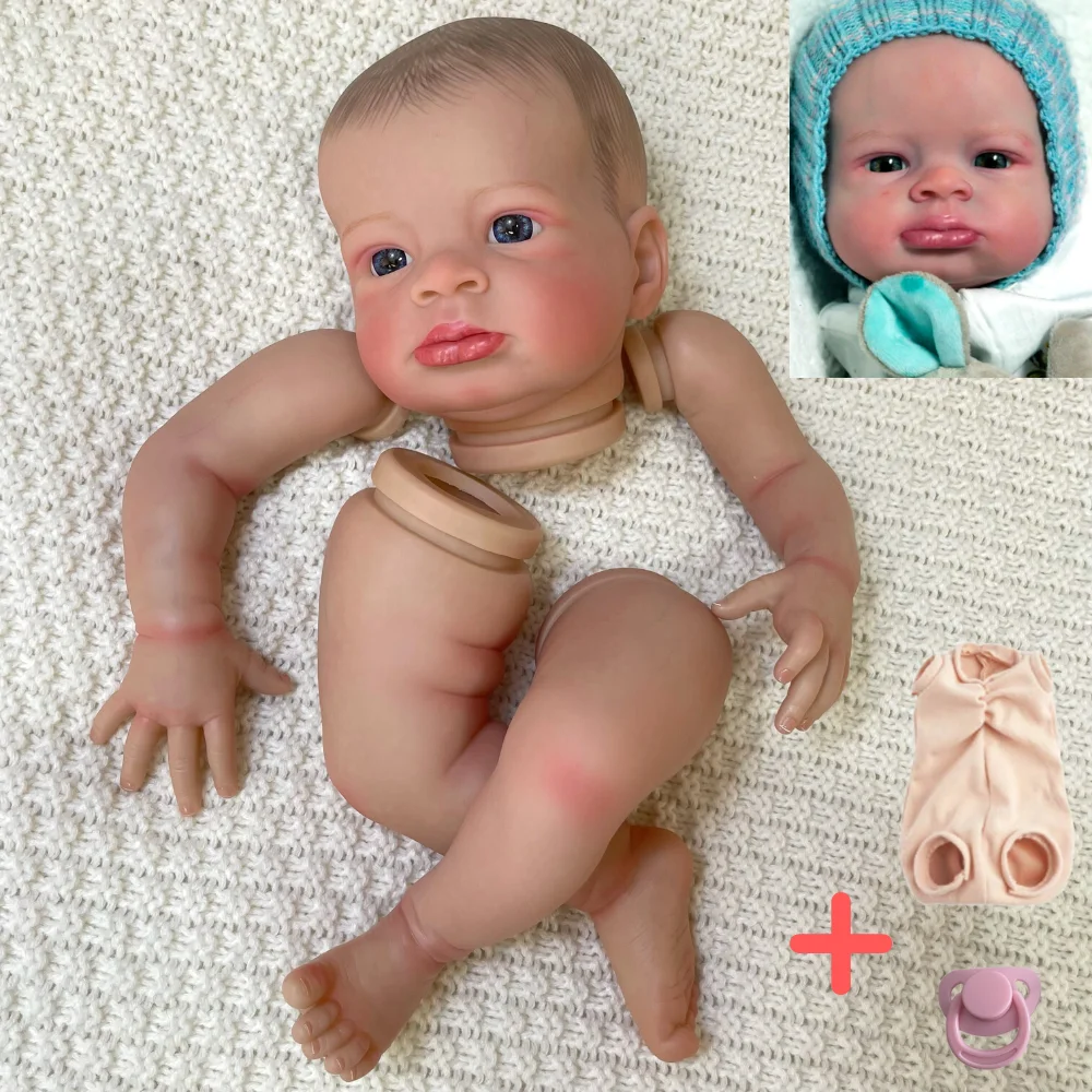 20inch Already Painted Reborn Doll Parts 2025 Lanny Unassembled Lifelike new Baby 3D Painted Skin with Visible Veins Cloth Body Included