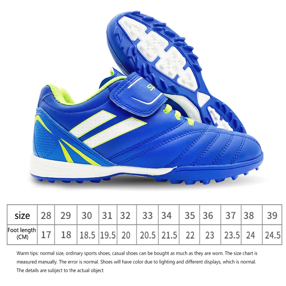 Children Soccer Shoes Anti-Slippery new 2025 Football Sneaker Breathable Soft Mesh Adjustable Sticker Wear-resistant for Artificial Grass