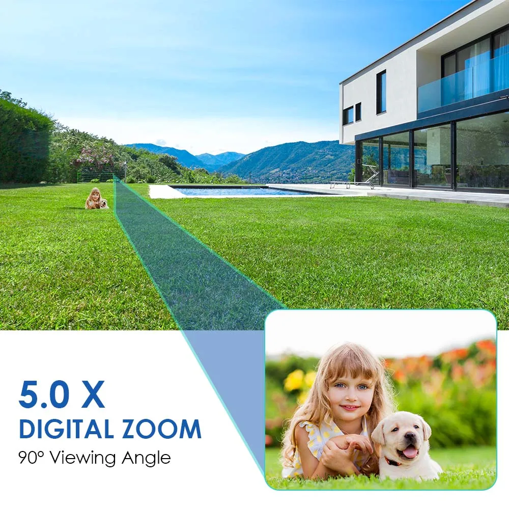 4K 8MP HD Wifi PTZ Camera IP Cam Outdoor Surveillance Camera 5x Digital Zoom CCTV Camera Color IR Light Audio Video For ICsee