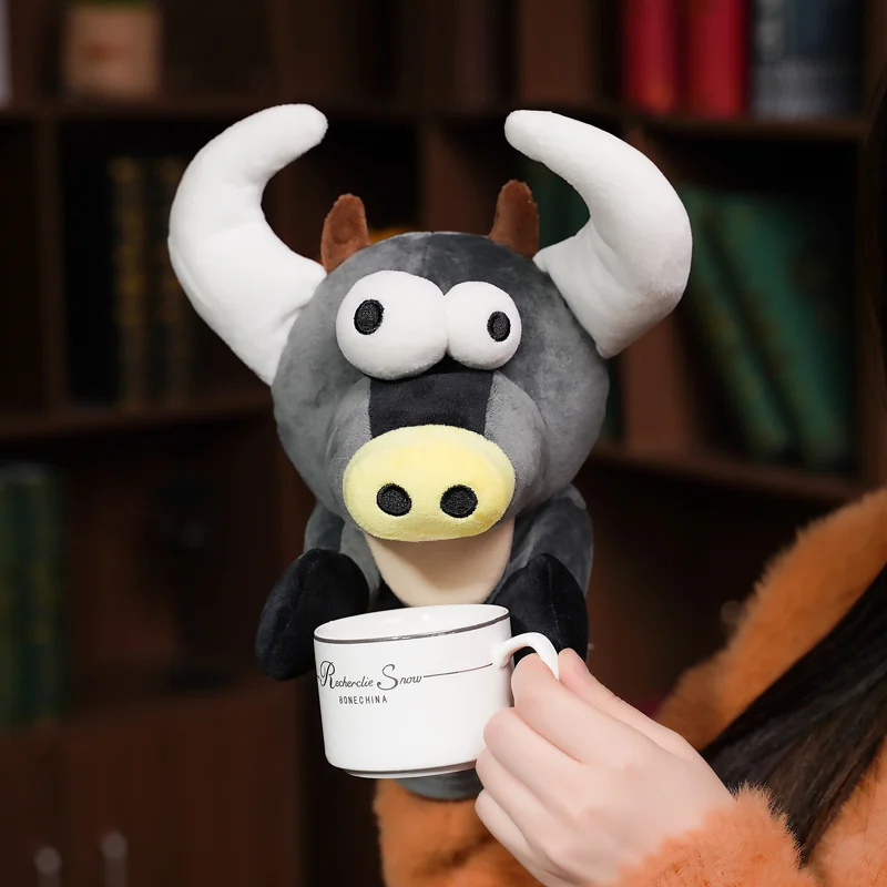 Cute Animal Plush Hand Puppets Soft Toys Chickens Unicorn Cattle Penguin Story Pretend Playing Doll Plush Toys Gift for Children