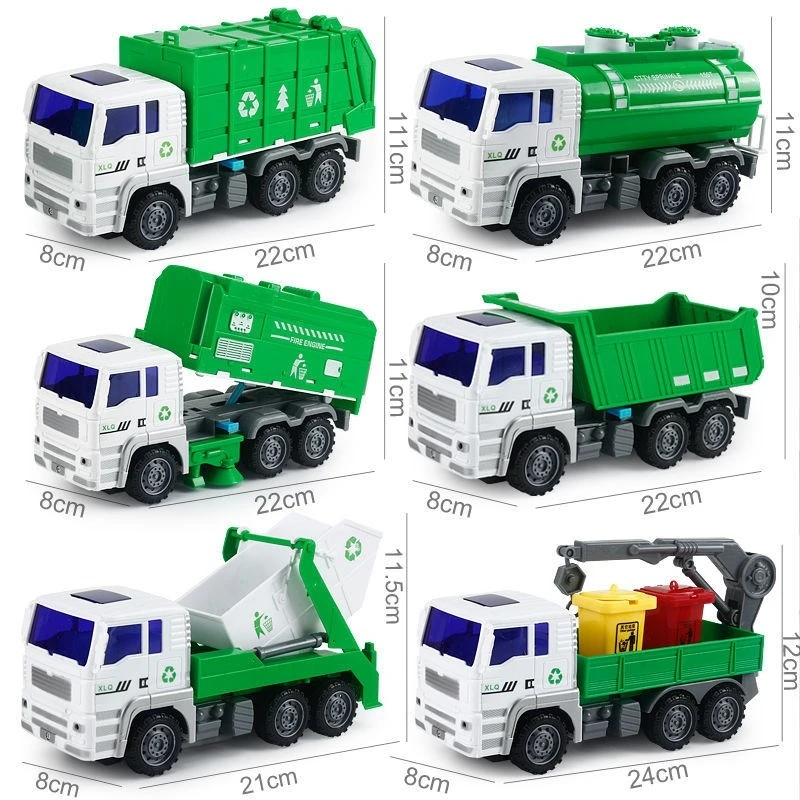 Large Car Toy Garbage Truck City Giant Firefighter Trucks Set Large Children Toys for Boys Engineering Vehicle Educational Gift