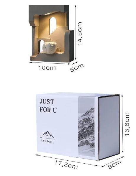 Monument Valley Architectural Designer Sense Cement Nightlight Gift Bedside Lamp Plugin Advanced Decorative Atmosphere Lamp