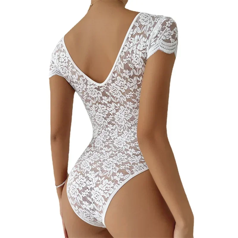 Summer Lace Overalls Women Rompers Thin Ropa Mujer Bottom Body Suit Macacao Feminino Sexy Black Jumpsuit Woman Clothing Playsuit