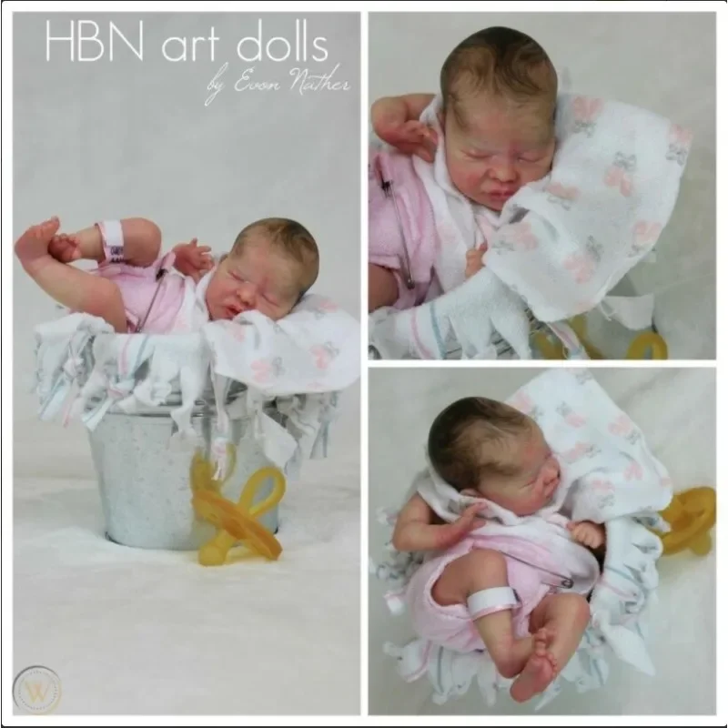 9" Inches Mini Bebe Reborn Kit Wee Patience Reborn Baby Vinyl Doll Kit Unpainted Doll Parts DIY Blank Reborn Doll Kit
