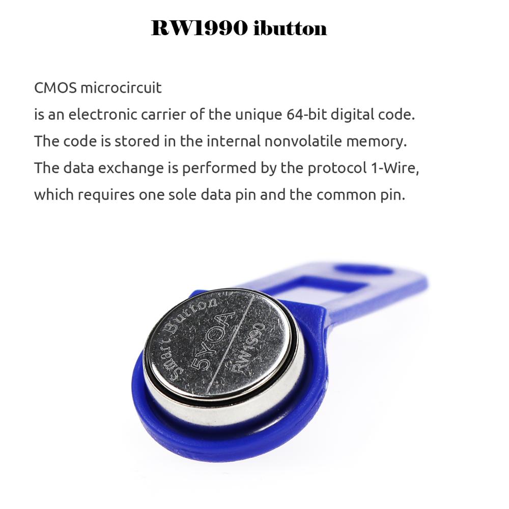 100pcs/Lot RW1990 Key Rewritable RFID Tag Sauna Can Copy Can Change Code RW1990 Touch Memory Key Compatible RW1990 iButton