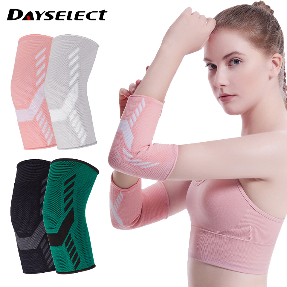 1Pcs Elbow Support Elastic Gym Sport 2025 Elbow Protective Pad Absorb Sweat Sport Basketball Volleyball Tennis Arm Sleeve new Elbow Brace