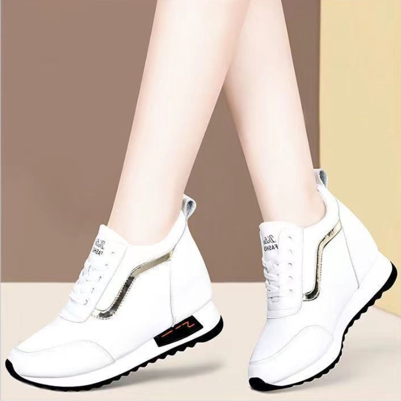 Women Autumn Wedge Shoes Ladies Casual Increase Shoes Hide Heels Shoes Female Thick Bottom Breathable Trainers Zapatos De Mujer