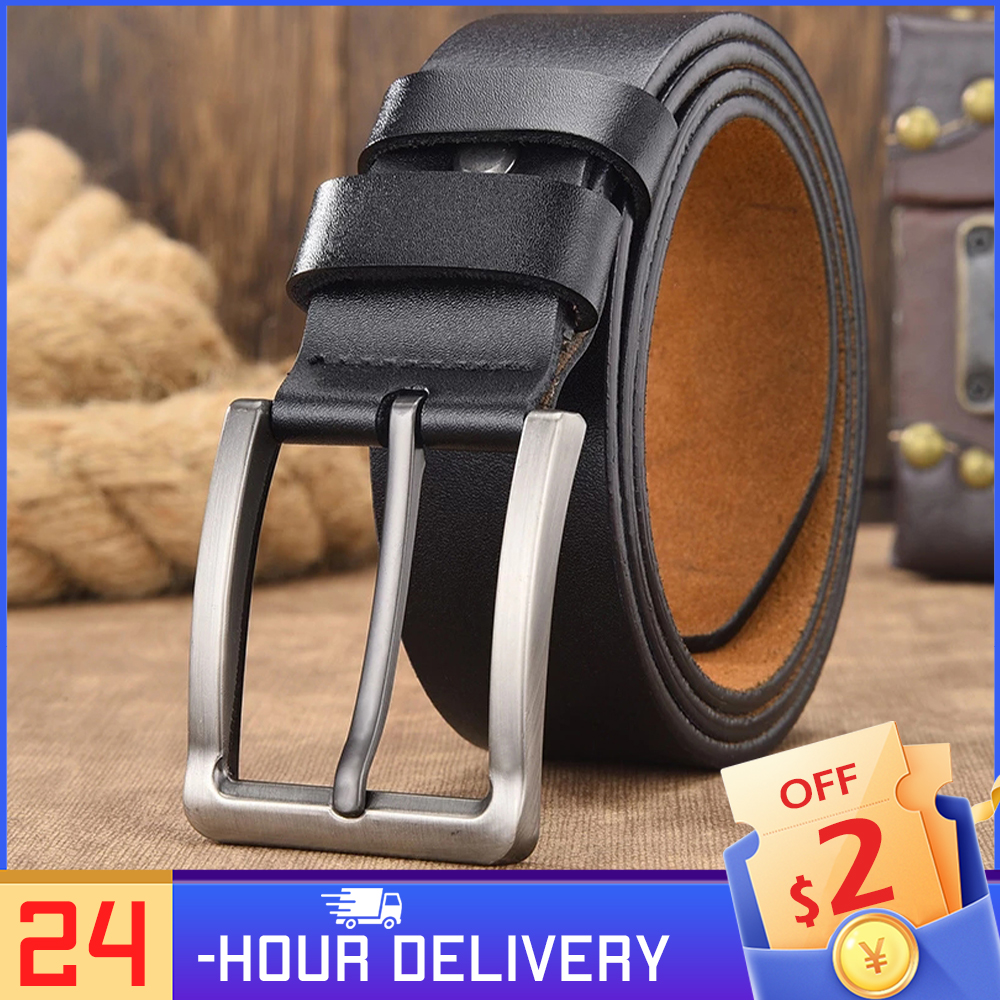 Men Belt Male High Quality 2025 new Leather Belt Men Male Genuine Leather Strap Pin Buckle Fancy Vintage Jeans Free Shipping