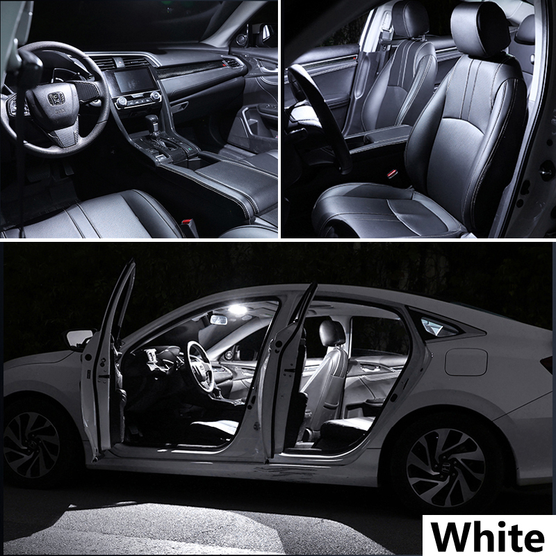ZITWO 16Pcs Car LED Bulb Interior Indoor Light Kit For Honda 2011 2012 2013 2014 2015 2016 2017 Dome Plate Trunk Lamp